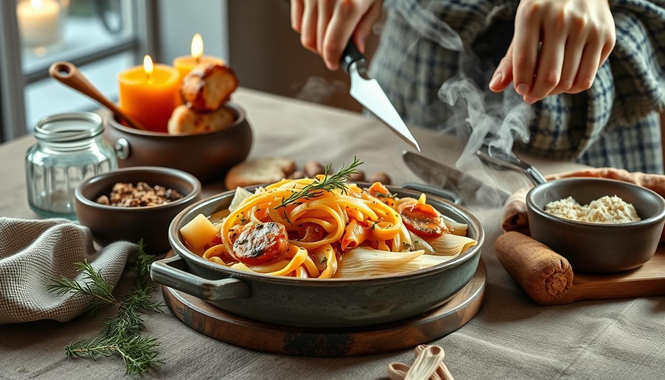 Fresh seasonal ingredients arranged for home cooking